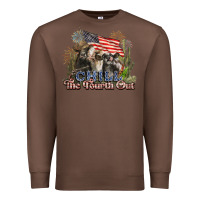 Chestnut chill the fourth out cows 4th july america Premium Sweatshirt - NancyCooperArtShop