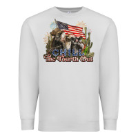 Dove Grey chill the fourth out cows 4th july america Premium Sweatshirt - NancyCooperArtShop