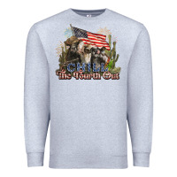 Heather Grey chill the fourth out cows 4th july america Premium Sweatshirt - NancyCooperArtShop