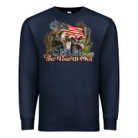 Navy chill the fourth out cows 4th july america Premium Sweatshirt - NancyCooperArtShop