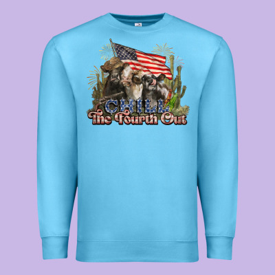 Chill The Fourth Out Cows 4th July America Premium Sweatshirt Designed By Nancycooperartshop