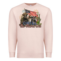 Pale Pink chill the fourth out cows 4th july america Premium Sweatshirt - NancyCooperArtShop