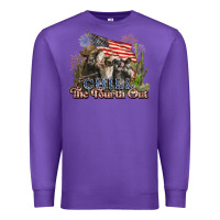Purple chill the fourth out cows 4th july america Premium Sweatshirt - NancyCooperArtShop