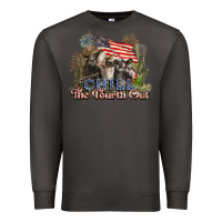 Smoke chill the fourth out cows 4th july america Premium Sweatshirt - NancyCooperArtShop