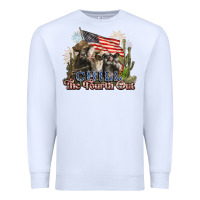 White chill the fourth out cows 4th july america Premium Sweatshirt - NancyCooperArtShop