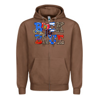Chestnut back the blue Zipper Hoodie - AdoDesignShop