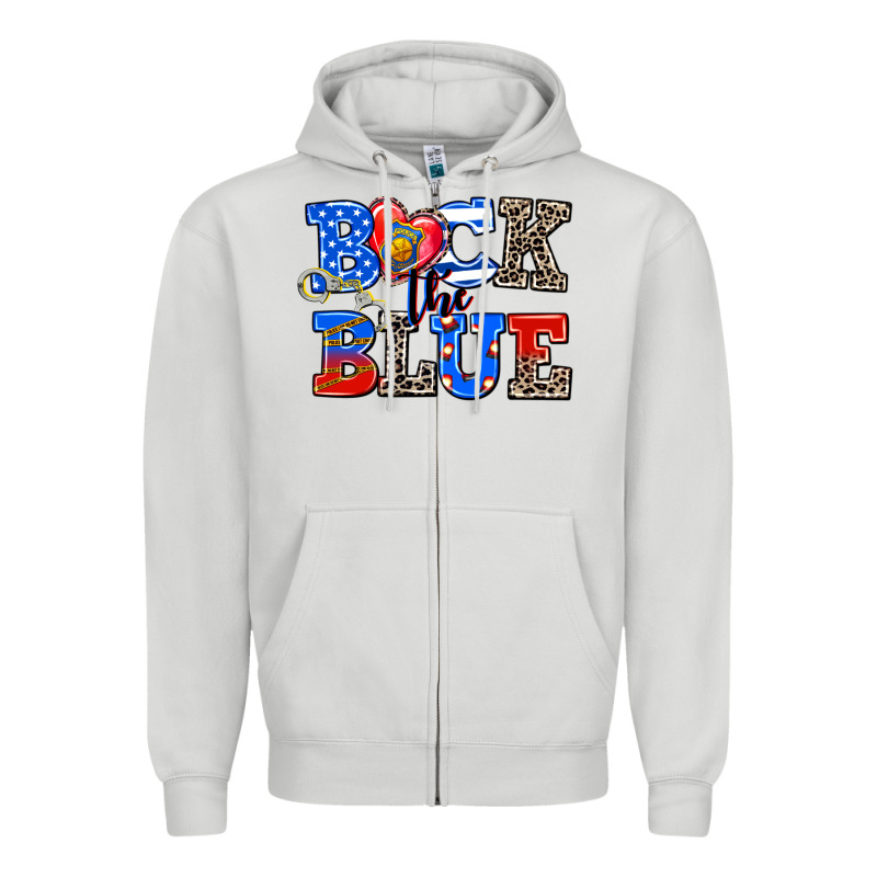Back The Blue Zipper Hoodie by AdoDesignShop | Teevron
