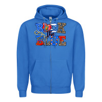 True Royal back the blue Zipper Hoodie - AdoDesignShop
