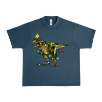 Midnight Navy tree rex christmas Urban Heavy Tee - Zillion Design Studio