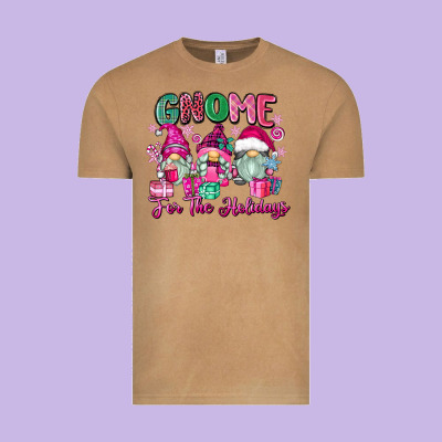 Gnome For The Holidays Vintage Tee Designed By Zillion Design Studio