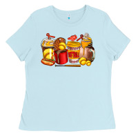 Baby Blue softball coffee cups Ladies Tee - AdoDesignShop