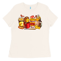 Bone softball coffee cups Ladies Tee - AdoDesignShop