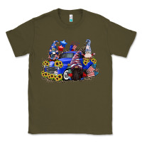 Army Green 4th of July gnomes with truck Classic Tee - CowGirlArtShop
