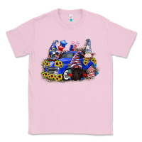 Bubblegum Pink 4th of July gnomes with truck Classic Tee - CowGirlArtShop
