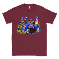 Burgundy 4th of July gnomes with truck Classic Tee - CowGirlArtShop