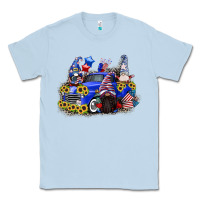 Dusty Blue 4th of July gnomes with truck Classic Tee - CowGirlArtShop