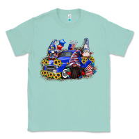 Seafoam 4th of July gnomes with truck Classic Tee - CowGirlArtShop