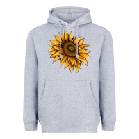Heather Grey sunflower Heavyweight Hoodie - AdoDesignShop
