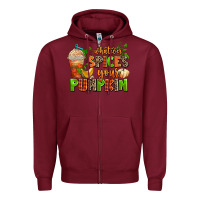 Burgundy whatever spices your pumpkin Zipper Hoodie - AdoDesignShop