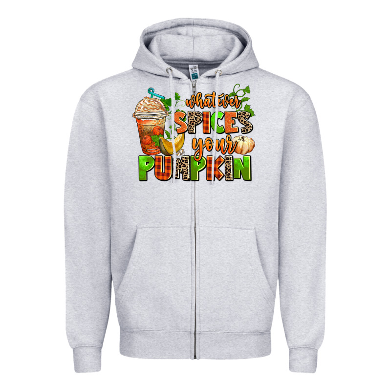 Whatever Spices Your Pumpkin Zipper Hoodie by AdoDesignShop | Teevron