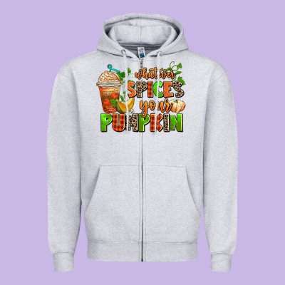 Whatever Spices Your Pumpkin Zipper Hoodie Designed By Adodesignshop