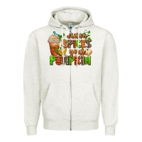 Oatmeal Heather whatever spices your pumpkin Zipper Hoodie - AdoDesignShop