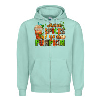 Seafoam whatever spices your pumpkin Zipper Hoodie - AdoDesignShop
