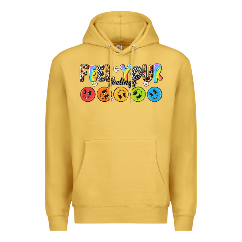 Feel Your Feelings Premium Hoodie by NancyCooperArtShop | Teevron