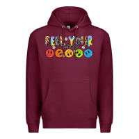 Burgundy feel your feelings Premium Hoodie - NancyCooperArtShop