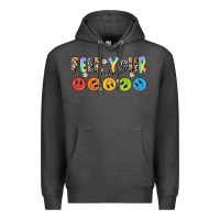 Charcoal Heather feel your feelings Premium Hoodie - NancyCooperArtShop