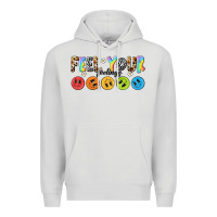 Dove Grey feel your feelings Premium Hoodie - NancyCooperArtShop