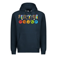 Navy feel your feelings Premium Hoodie - NancyCooperArtShop