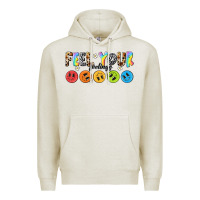 Oatmeal Heather feel your feelings Premium Hoodie - NancyCooperArtShop