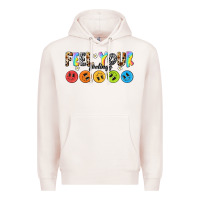 Pale Pink feel your feelings Premium Hoodie - NancyCooperArtShop