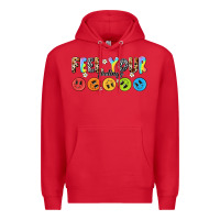 Red feel your feelings Premium Hoodie - NancyCooperArtShop