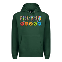 Sports Green feel your feelings Premium Hoodie - NancyCooperArtShop