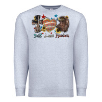 Heather Grey faith love freedom usa Premium Sweatshirt - NancyCooperArtShop