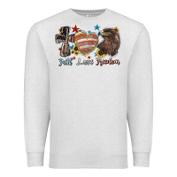 Oatmeal Heather faith love freedom usa Premium Sweatshirt - NancyCooperArtShop