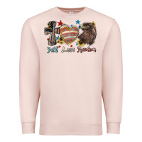 Pale Pink faith love freedom usa Premium Sweatshirt - NancyCooperArtShop