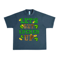 Midnight Navy st patricks day lets get lucked up Urban Heavy Tee - RanaPortraitStore