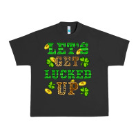 Pigment Black st patricks day lets get lucked up Urban Heavy Tee - RanaPortraitStore