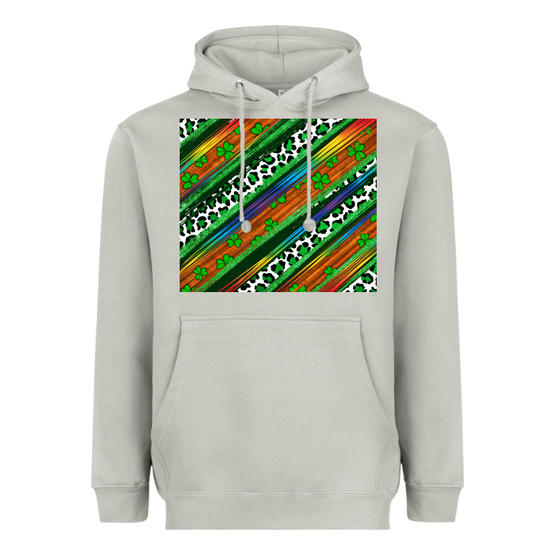 St Patricks Day Leopard Rainbow Heavyweight Hoodie by Artiststas | Teevron