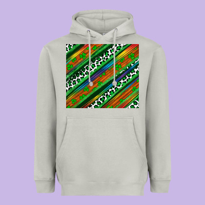 St Patricks Day Leopard Rainbow Heavyweight Hoodie Designed By Artiststas