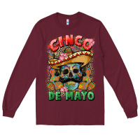 Burgundy cinco de mayo (1) Long Sleeve Tee - CTS Tumbler Store