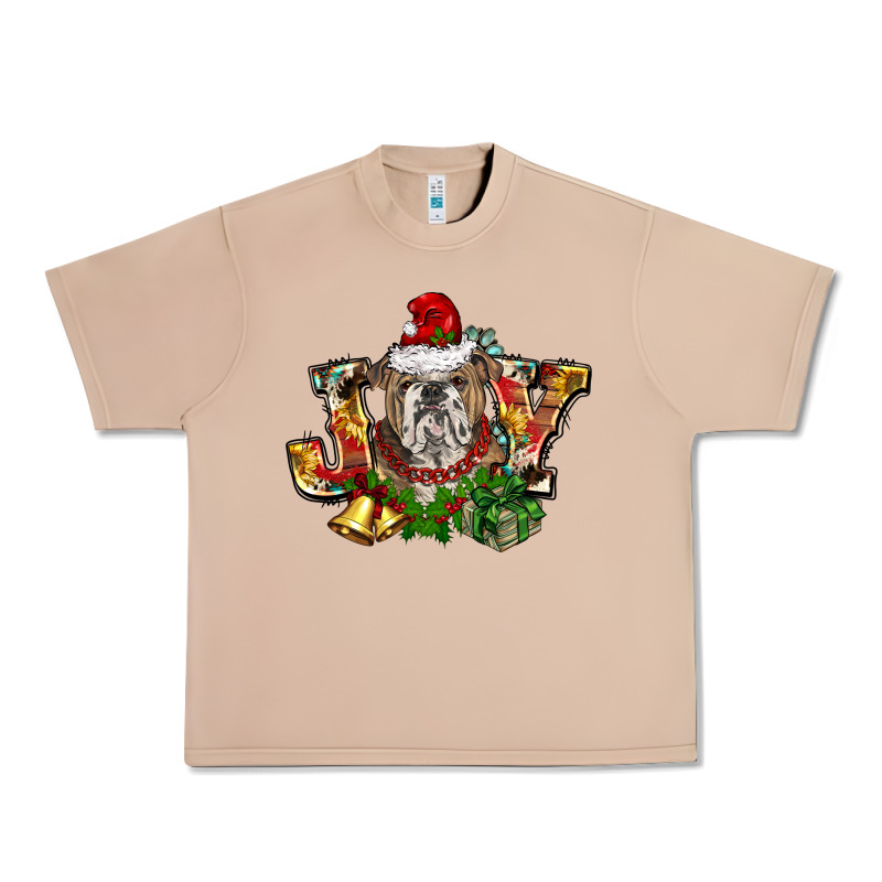 Christmas Joy English Bulldog Urban Heavy Tee by BarkalooDesign | Teevron