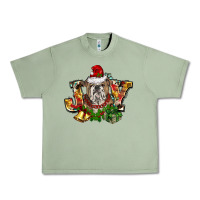 Oil Green Christmas joy english bulldog Urban Heavy Tee - BarkalooDesign