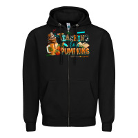 Black teaching little pumpkins Zipper Hoodie - AdoDesignShop