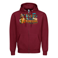 Burgundy teaching little pumpkins Zipper Hoodie - AdoDesignShop
