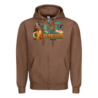 Chestnut teaching little pumpkins Zipper Hoodie - AdoDesignShop