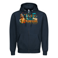 Navy teaching little pumpkins Zipper Hoodie - AdoDesignShop